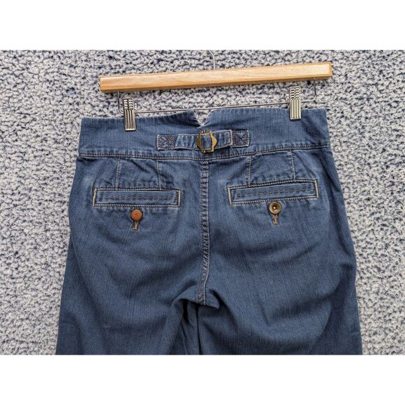 Anthropologie Stephenson Denim Finery Wide Leg Capris Size 28 Bohemian Y2K Blue - Picture 5 of 12